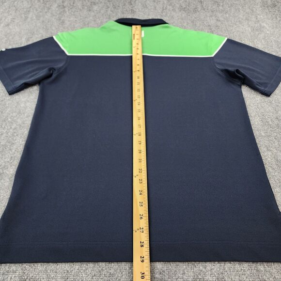 FootJoy Shirt Mens Medium Blue Green Colorblock Polo Short Sleeve Performance - Picture 7 of 16